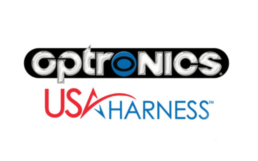 Images of Optronics International and USA Harness logos