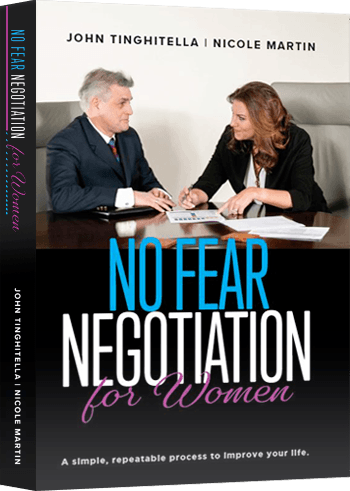 A photo of the "No Fear Negotiation" book cover